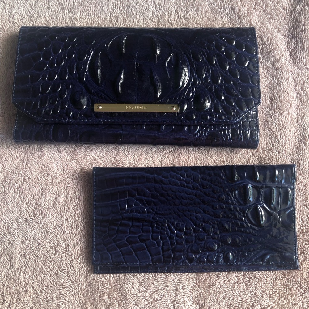 Brahmin Navy Trifold Wallet